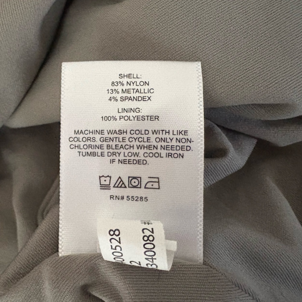 Express Metallic Ruched Banded Bottom Top - Picture 7 of 8